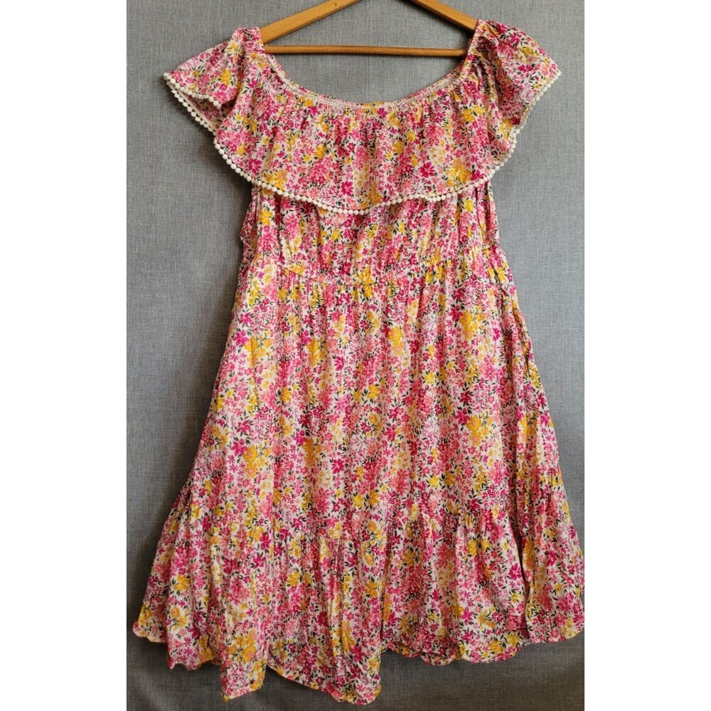 Pink Floral Sundress w/ Pockets 2X Peasant Cottagecore Ms Honey Garden Party